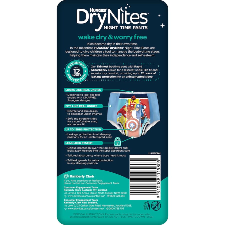 Huggies Drynites Boys 4-7 Years 9pack