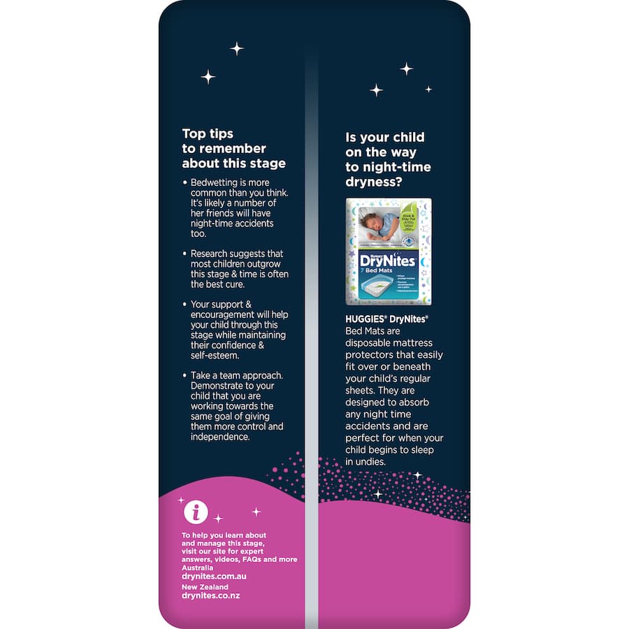 Huggies Drynites Girl 4-7 Years 9pack