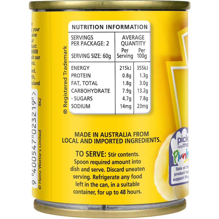 Watties Stage 2 Baby Food Custard With Banana 120g