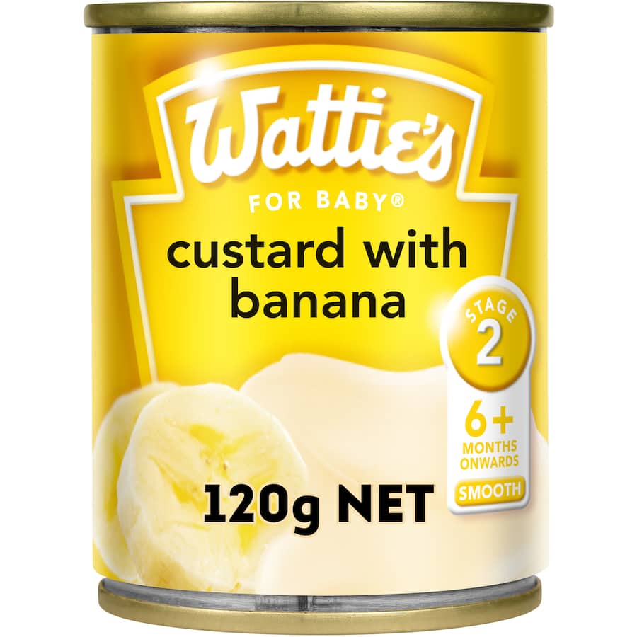Watties Stage 2 Baby Food Custard With Banana 120g