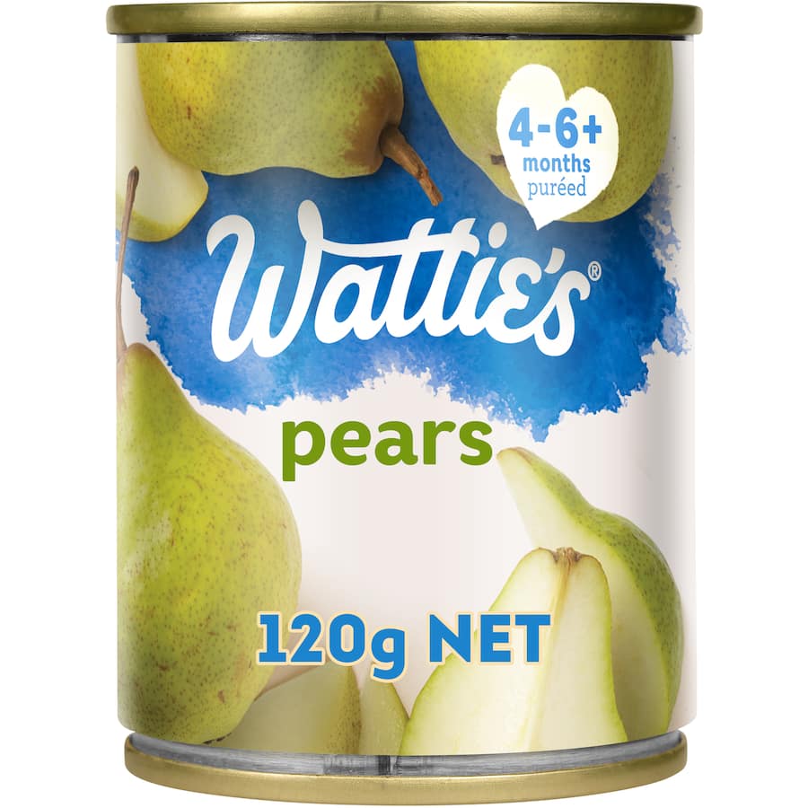 Watties Baby Food Pears Stage 1 4-6+ Months 120g