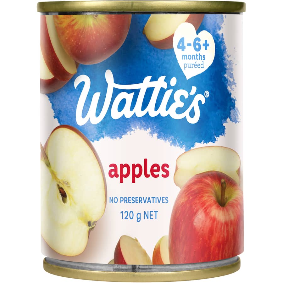 Watties Baby Food Apples Stage 1 4-6+ Months 120g