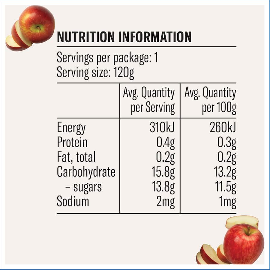Watties Baby Food Apples Stage 1 4-6+ Months 120g