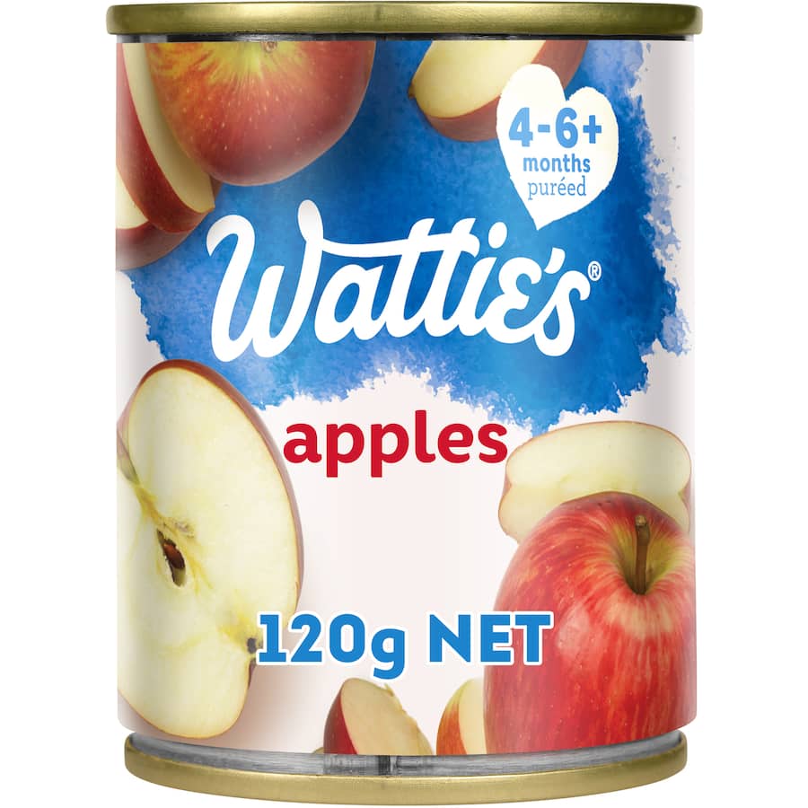 Watties Baby Food Apples Stage 1 4-6+ Months 120g