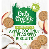 Only Organic Baby Snacks 10+ Months Apple Coconut Flaxseed Biscuit 100g