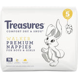Treasures Dry & Snug Nappies Walker 13-18kg Convenience 16pack