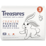Treasures Dry & Snug Nappies Crawler 6-11kg Convenience 20pack