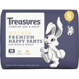 Treasures Dry & Snug Nappy Pants Walker 13-18kg Convenience 16pack