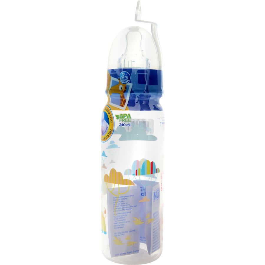 Nuby Baby Bottle Single Printed Bottle 240mL
