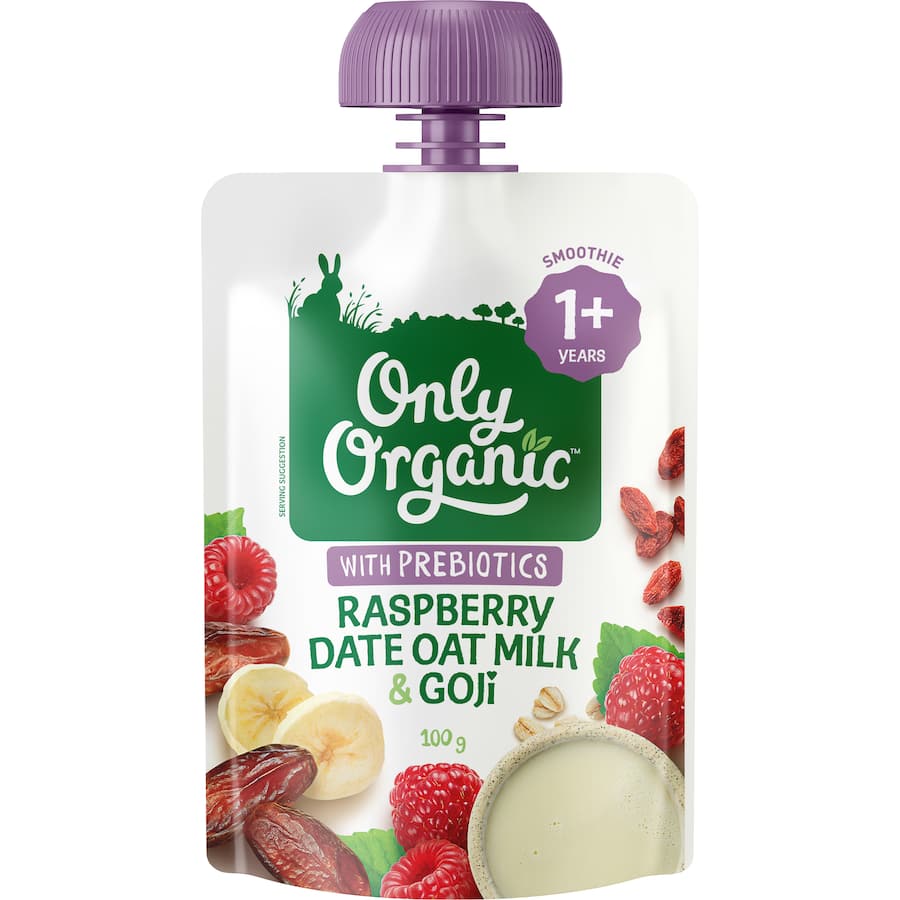 Only Organic Baby Food Rasoberry Date Oat Milk & Goji 100g