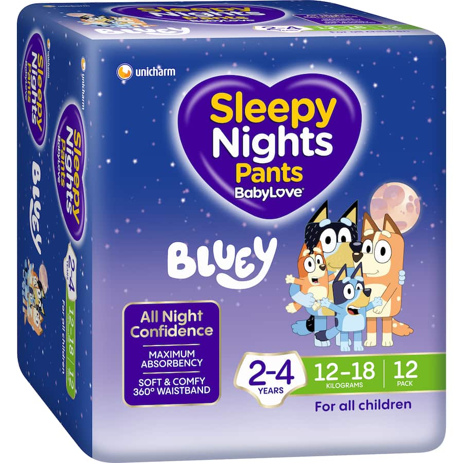 Babylove Sleepynights Bed Wetting Pants 2-4years 12pack