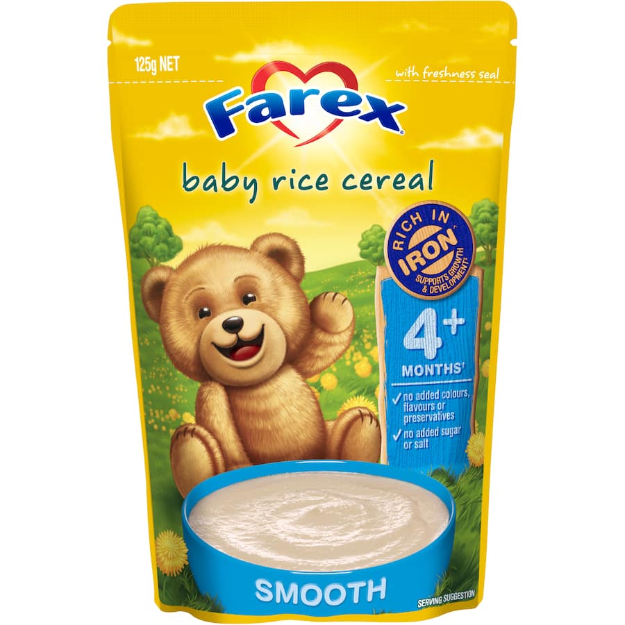 Farex Baby Food Baby Rice Cereal 4+ Months 125g