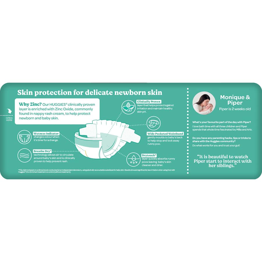 Huggies Newborn Nappies Boys & Girls Size 1 Up To 5kg 28pack