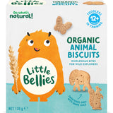 Little Bellies Organic Toddler Snacks Animal Biscuits 130g