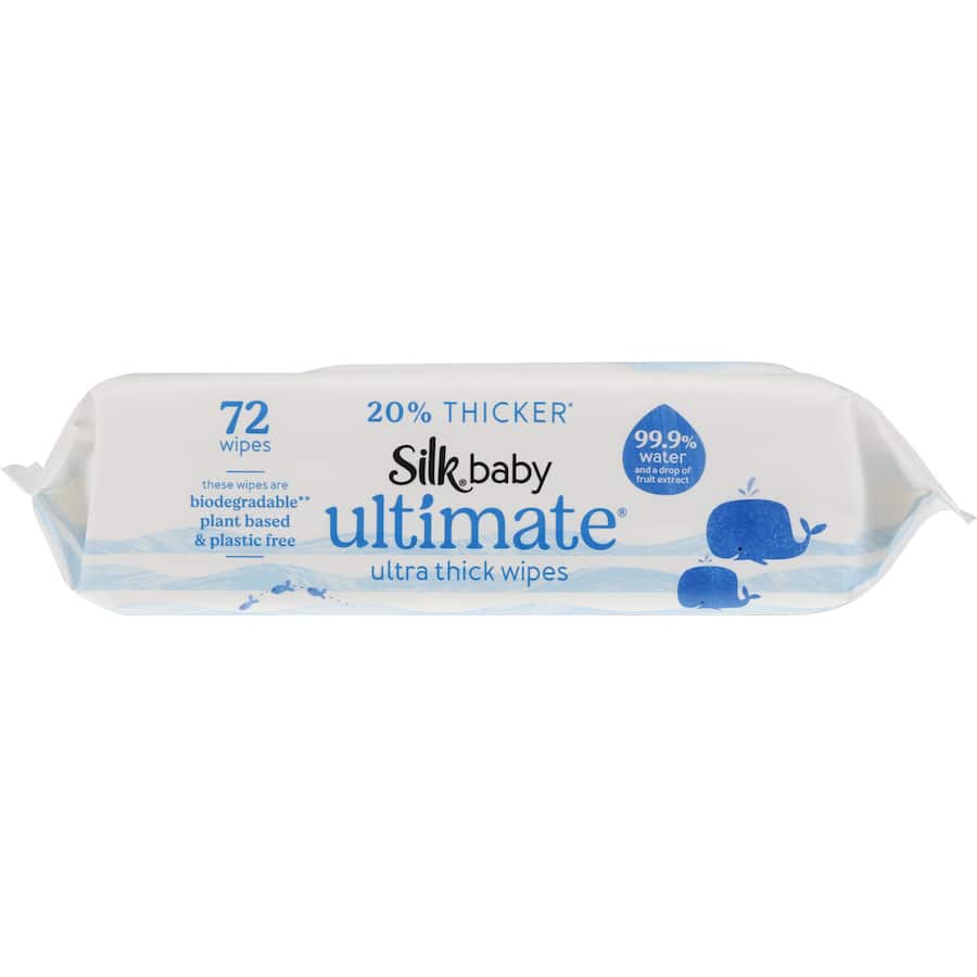Silk Ultimate Baby Wipes Ultra Thick 72pack