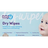 Baby U Baby Wipes Dry 100pack
