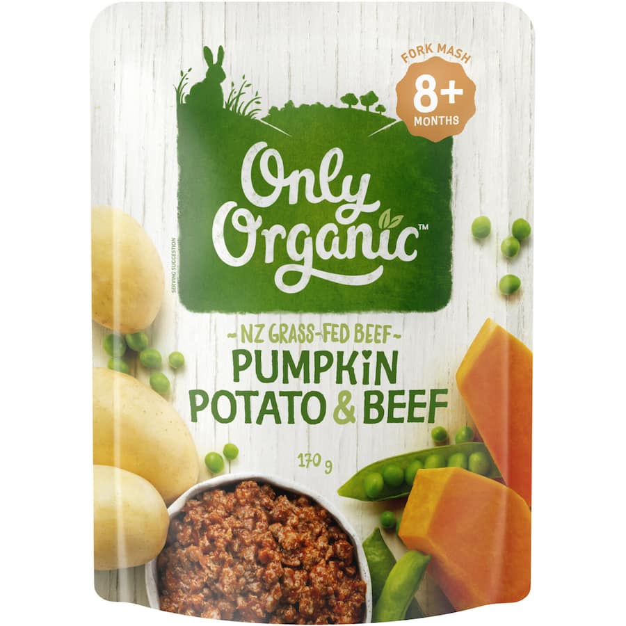 Only Organic Stage 2 Baby Food Pumpkin Potato & Beef 170g