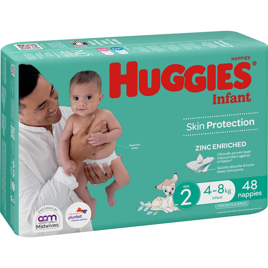 Huggies Infant Nappies Size 2 (4-8kg) Bulk pack 48pack