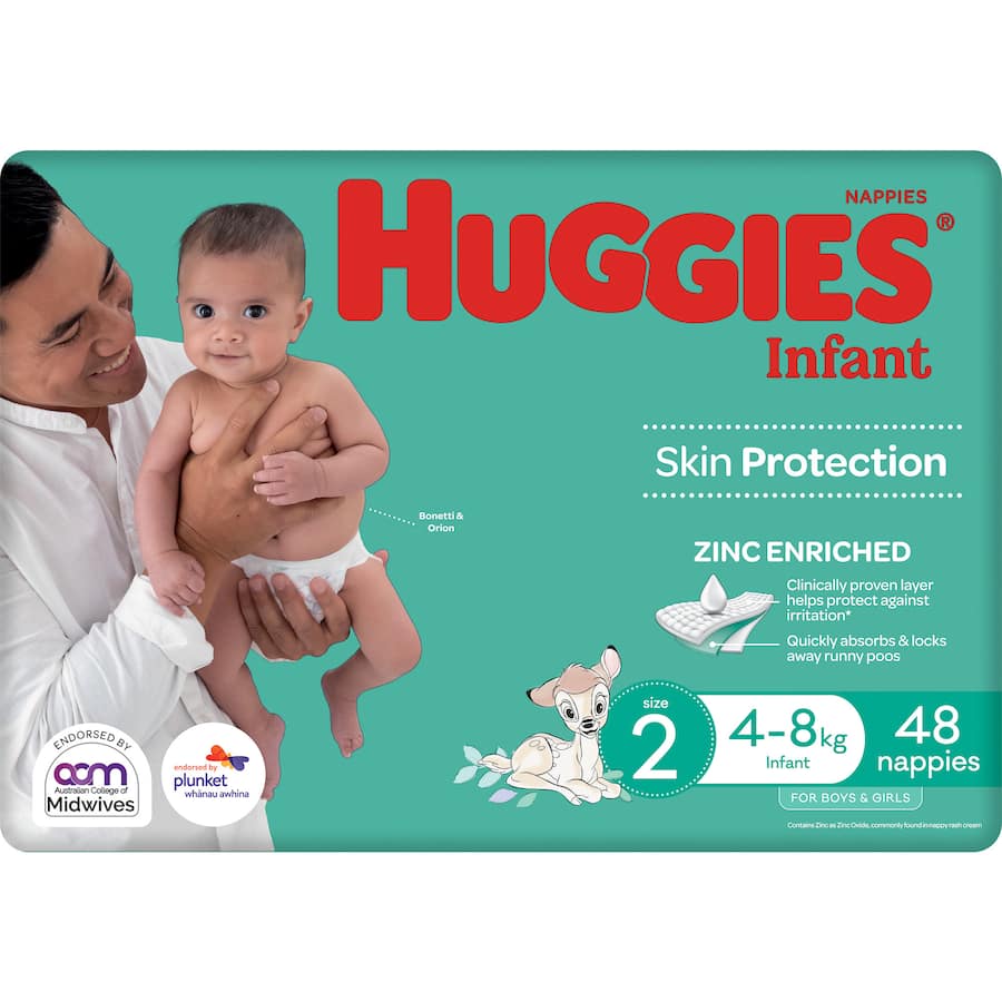 Huggies Infant Nappies Size 2 (4-8kg) Bulk pack 48pack