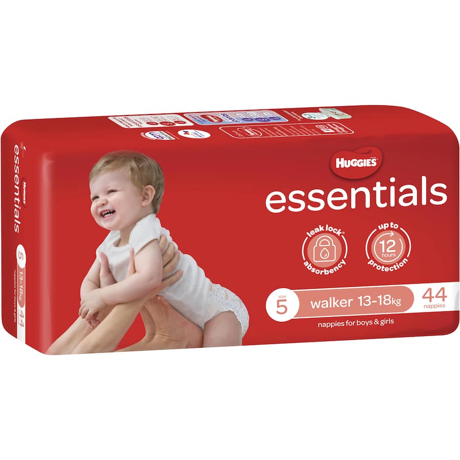 Huggies Essentials Nappies Size 5 (13-18kg) Jumbo pack 44pack