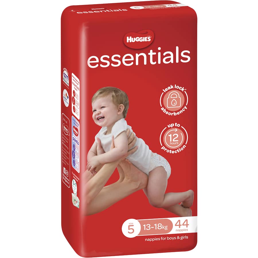 Huggies Essentials Nappies Size 5 (13-18kg) Jumbo pack 44pack