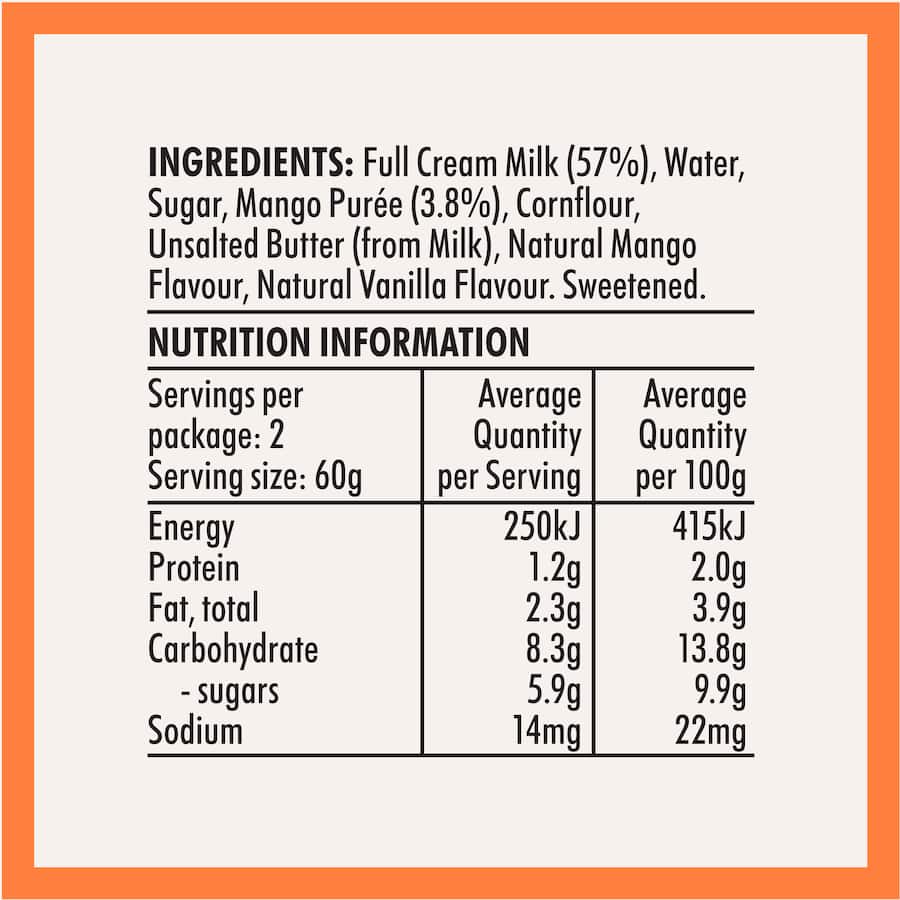 Wattie's Baby Food 8+ Months Mango Vanilla Custard Squeeze pouch 120g