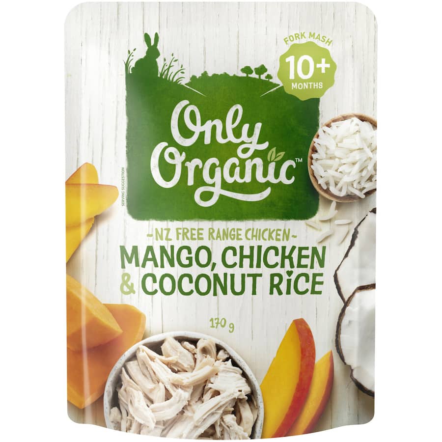 Only Organic 10 Months + Baby Food Mango Chicken 170g