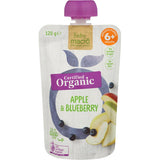 Macro Organic Baby Food 6+ Months Apple & Blueberry Pouch 120g
