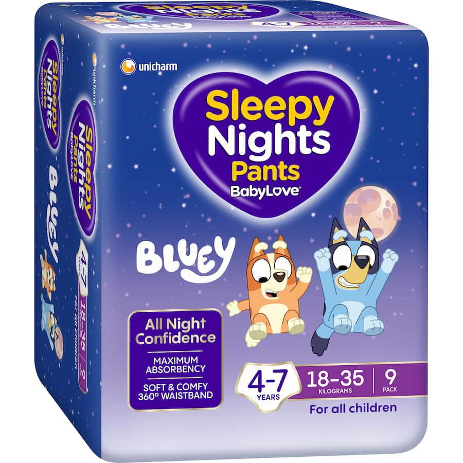 Babylove Sleepynights Bed Wetting Pants 4-7 Years 9pack