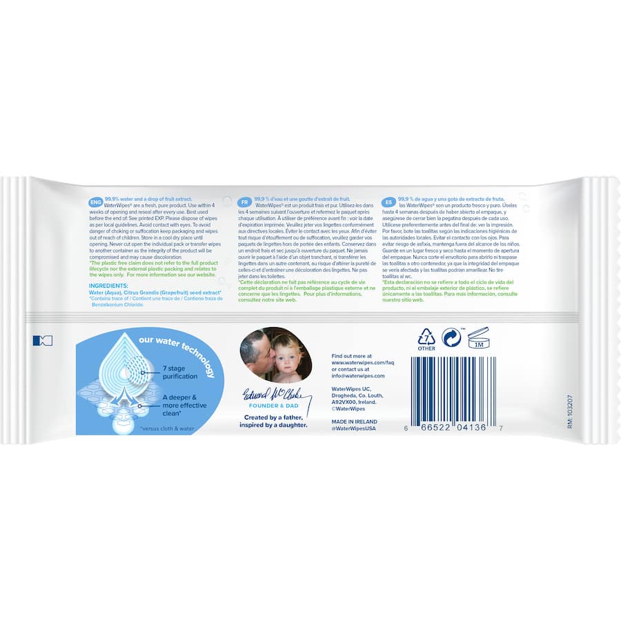 Waterwipes Baby Wipes Biodegradable 60pack