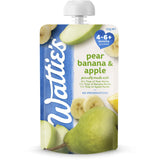 Wattie's Baby Food 4-6+ Months Pear, Banana & Apple Pouch 120g