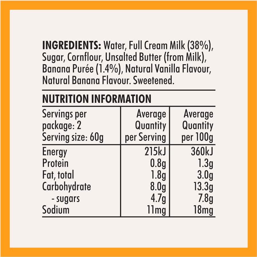 Wattie's Baby Food 6+ Months Creamy Custard With Bananas Pouch 120g