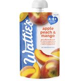Wattie's Baby Food 4-6+ Months Apple, Peach & Mango Pouch 120g