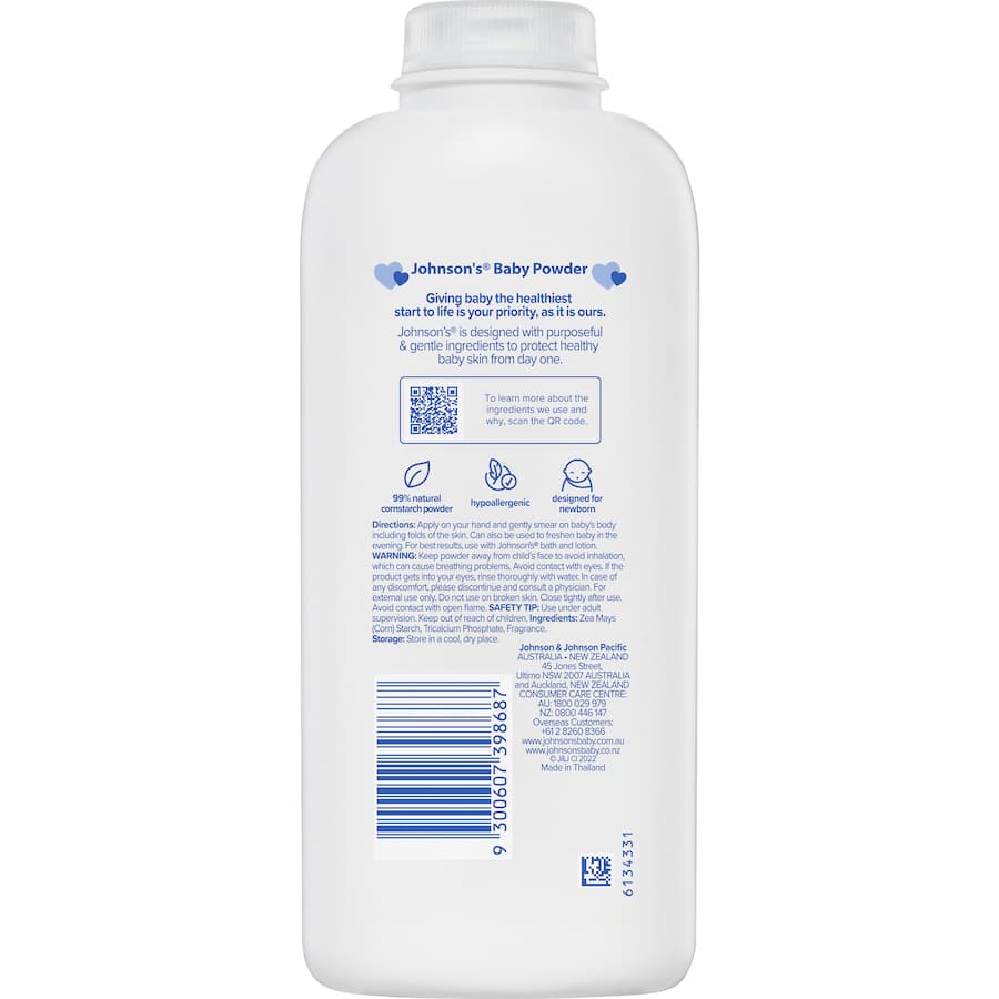 Johnsons Baby Powder 99% Natural Powder 400g