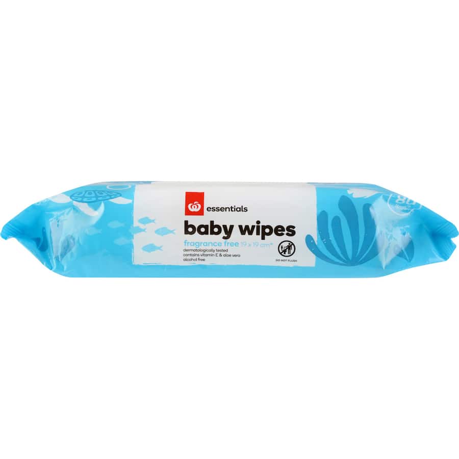 Essentials Baby Wipes Fragrance Free 80pack