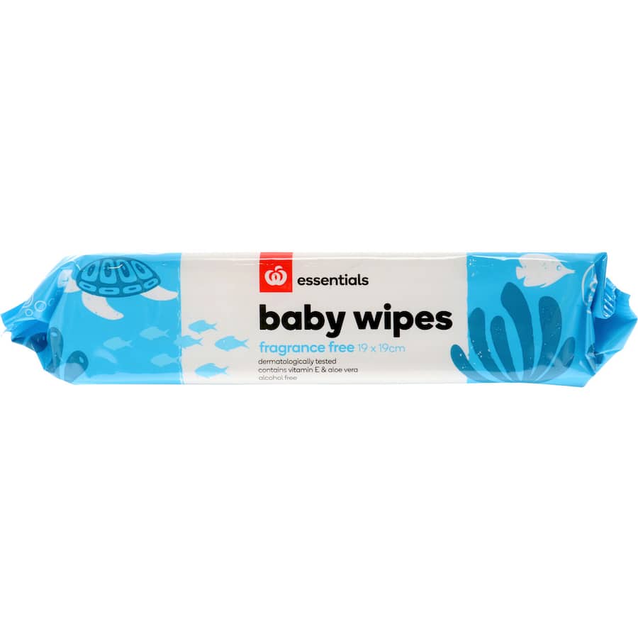 Essentials Baby Wipes Fragrance Free 80pack