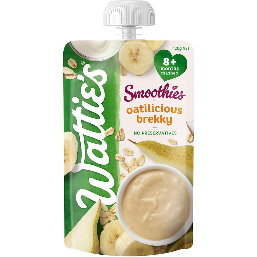Wattie's Baby Food 8+ Months Smoothies Oatilicious Brekky Pouch 120g