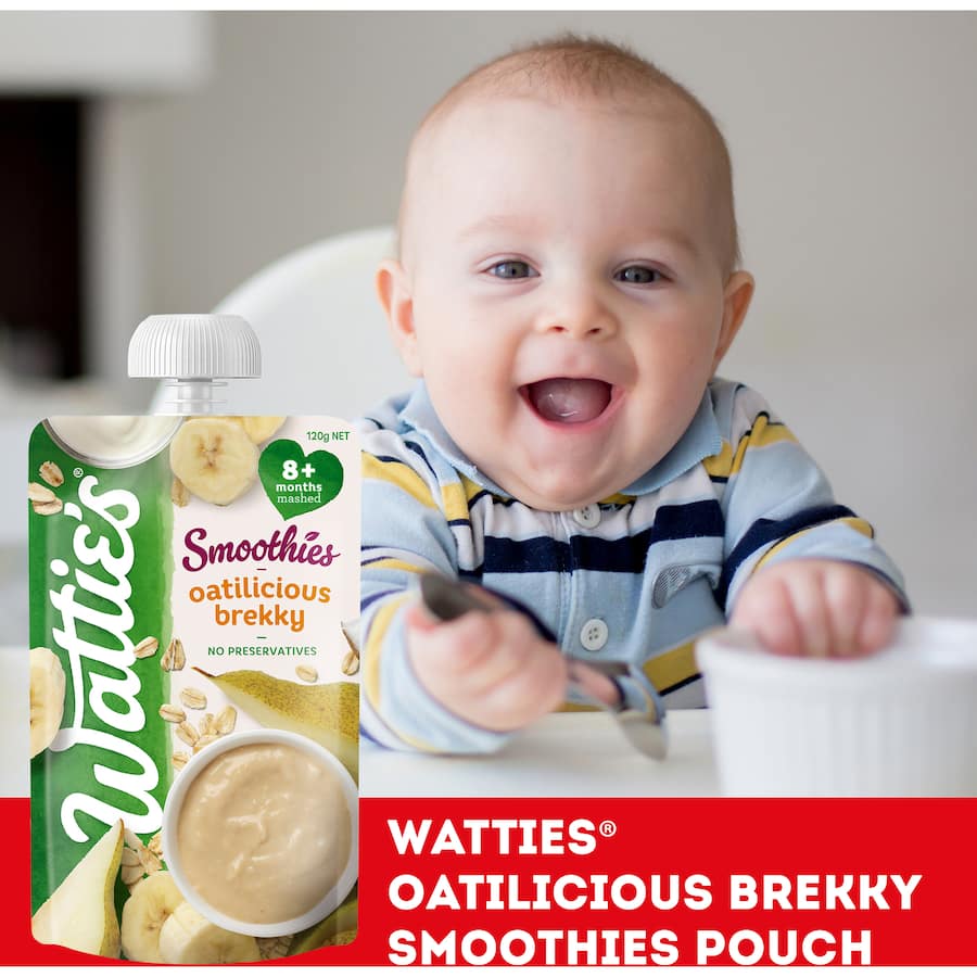 Wattie's Baby Food 8+ Months Smoothies Oatilicious Brekky Pouch 120g