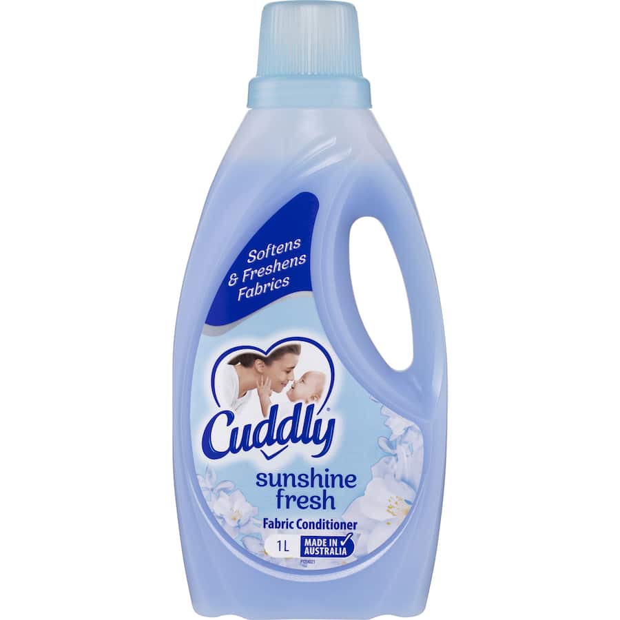 Cuddly Fabric Softener Conditioner Sunshine Fresh Bottle 1L