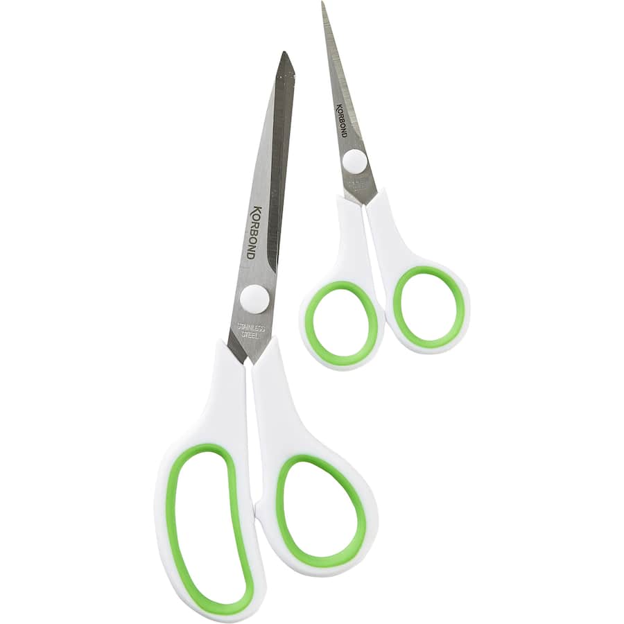 Korbond Scissors Soft Touch Handle 13cm & 22cm 2pack