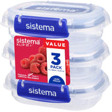 Sistema Klip It Plus Container Rectangle 180ml 3pack