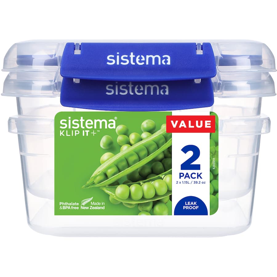 Sistema Klip It Plus Container Lunch 1.15l 2pack
