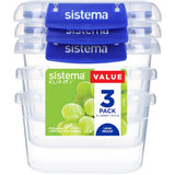 Sistema Klip It Plus Container Rectangle 400ml 3pack