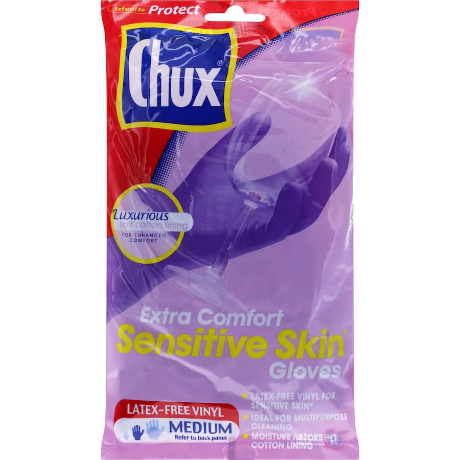 Chux Gloves Extra Comfort Medium 1pr