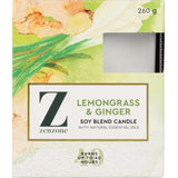 Zenzone Scented Candle Lemongrass & Ginger 260g