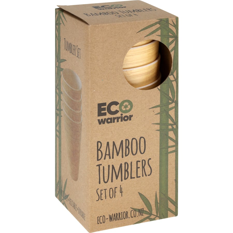Eco Warrior Bamboo Tumblers  4pack