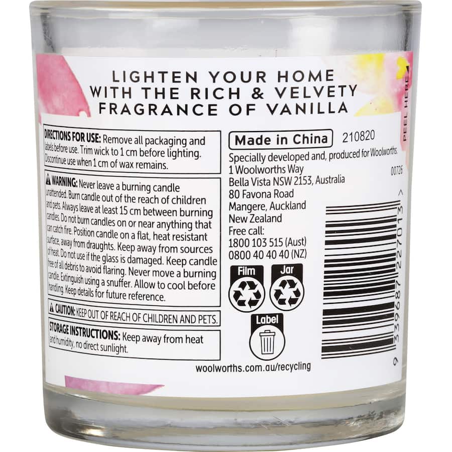 Zenzone Scented Candle Vanilla Bean 130g