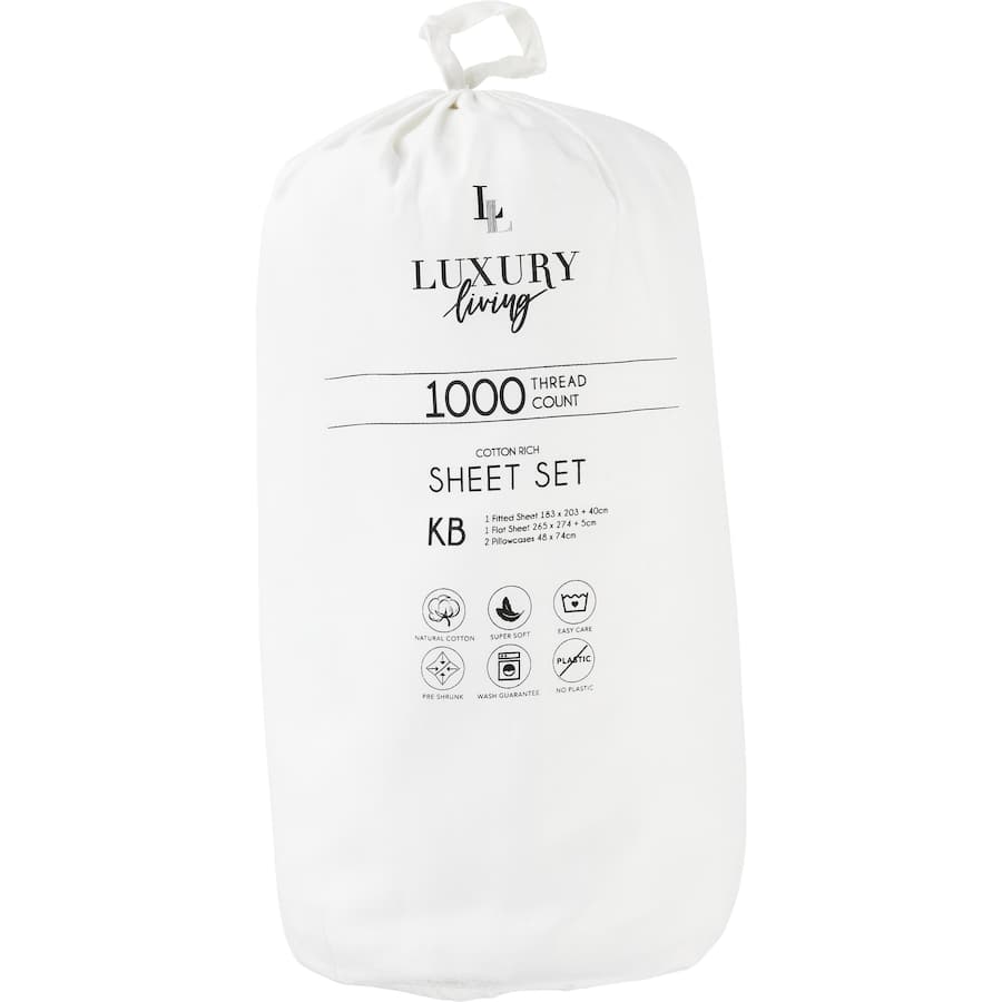 Luxury Living Sheet Set King Bed