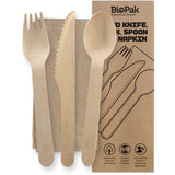 Biopak Cutlery Set Wooden Single set