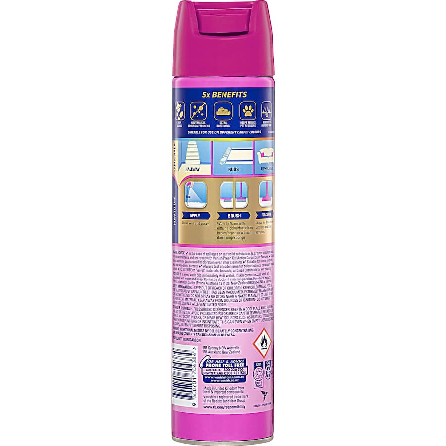 Vanish Preen Gold Carpet Cleaner 3 In 1 Deep Cleaning Foam